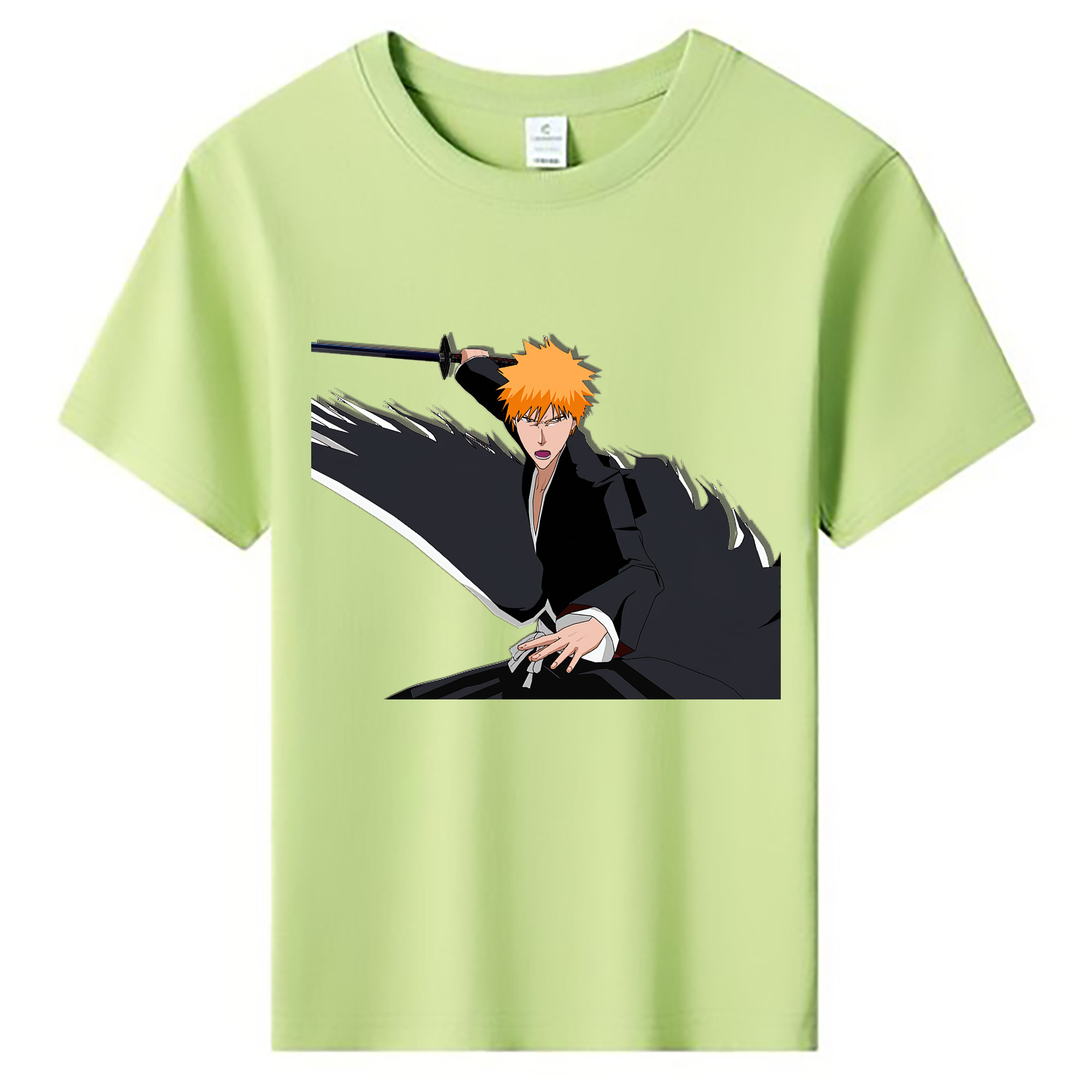 （画像用） ブリーチ 黒崎一護（くろさき いちご）BLEACH Kurosaki Ichigo 綿100％キッズTシャツ（フロントプリント）